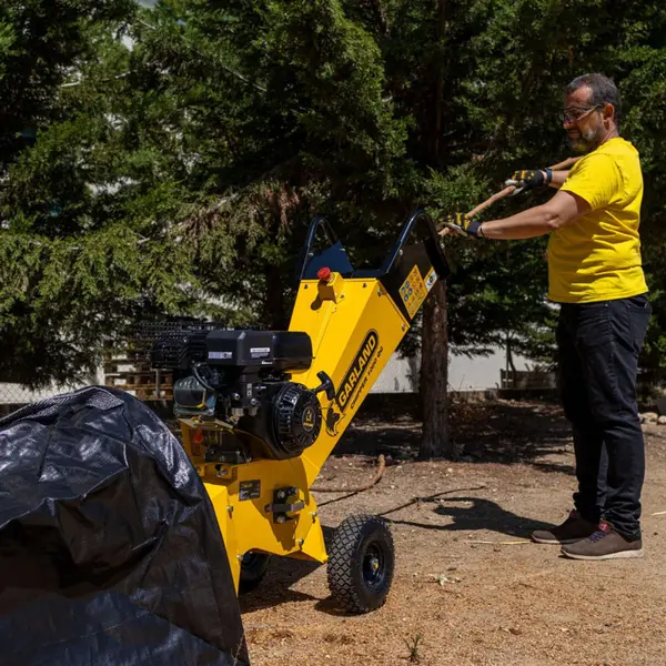 Garland Chipper 1080 QG-V23 60G-0028 - Professional 8 cm Petrol Wood Chipper