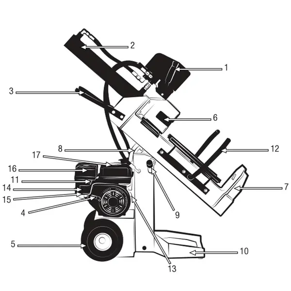 Garland Chopper 852 ZG-V23 51-0018 - 12 Ton Log Splitter with Tilting Table