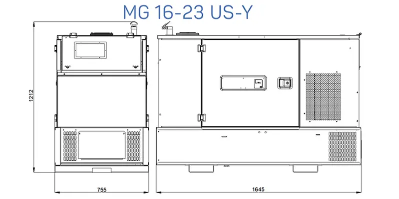 GenSet MG 16/23/35/55 US-Y - Yanmar Supersilent Generator from 16 to 44 kVA Dual Power