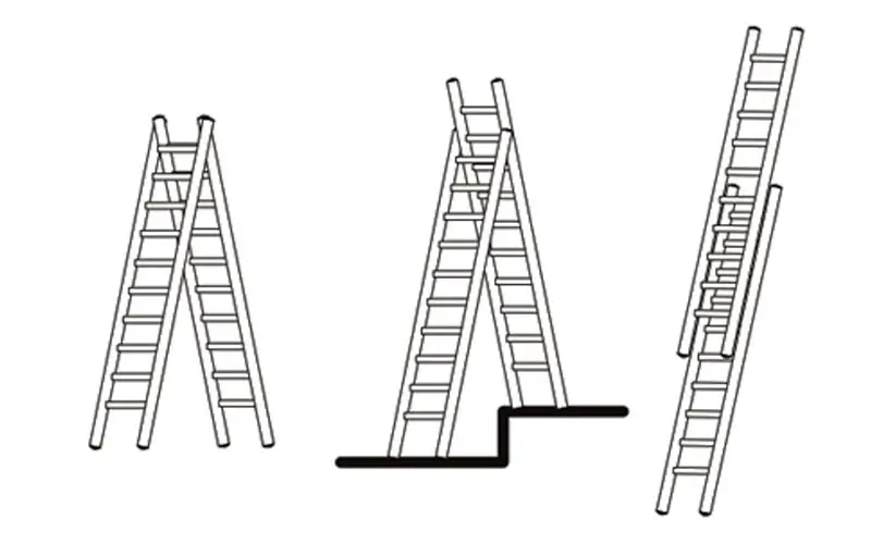 Gierre Modula AL340 - Transformable Aluminum Ladder for Industrial Use
