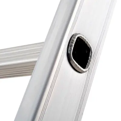 25x25 mm rung, square section Gierre Modula AL310 - Double or Extended Extendable Ladder - Multifunction in Aluminum