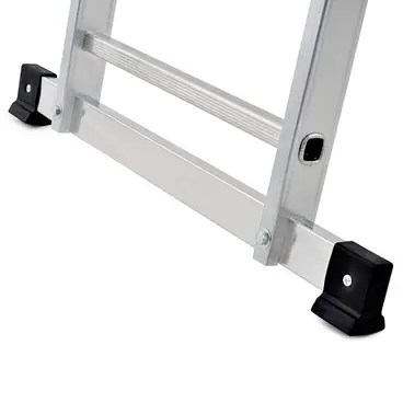 Stabilizer bar with non-slip feet Gierre Modula AL420 - Triple extendable ladder - Transformable in steel
