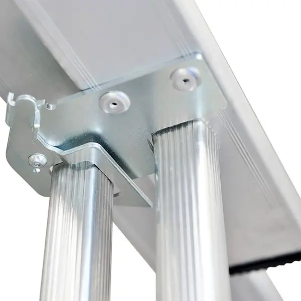 ALUMINUM HOOK WITH ANTI-SLIP DEVICE Gierre Modula AL420 - Triple Extendable Ladder - Transformable in Steel