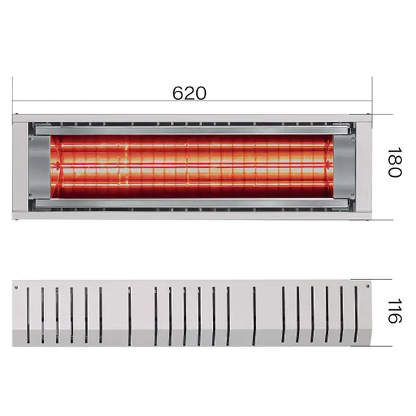 GH BHM-1500 / BHM-3000 - Infrared Heating Lamps with Extended Length