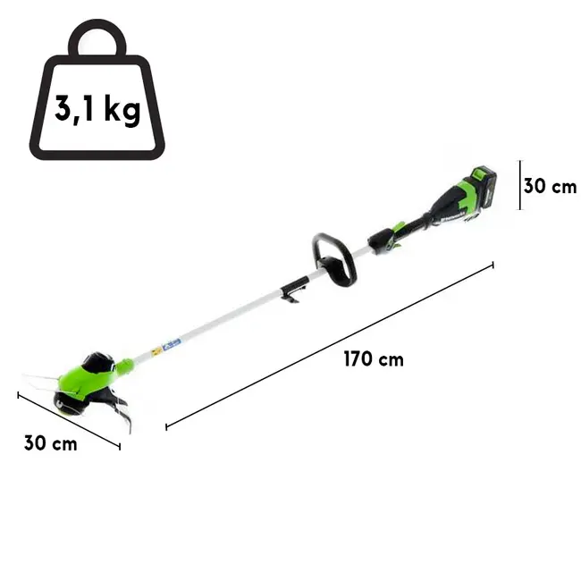 Greenworks G48ST8K2 - Rechargeable battery-powered garden trimmer