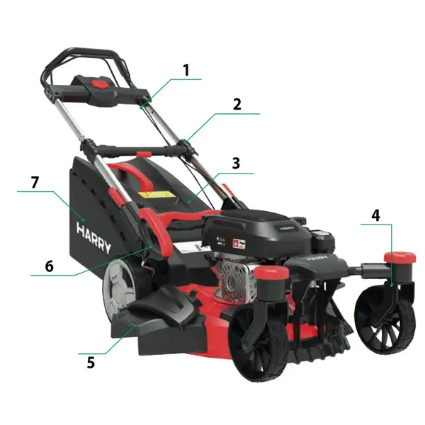 Harry HR 5500 SXQ-ZT 063270 - 4-in-1 Multifunction Lawnmower, 209 cc Engine