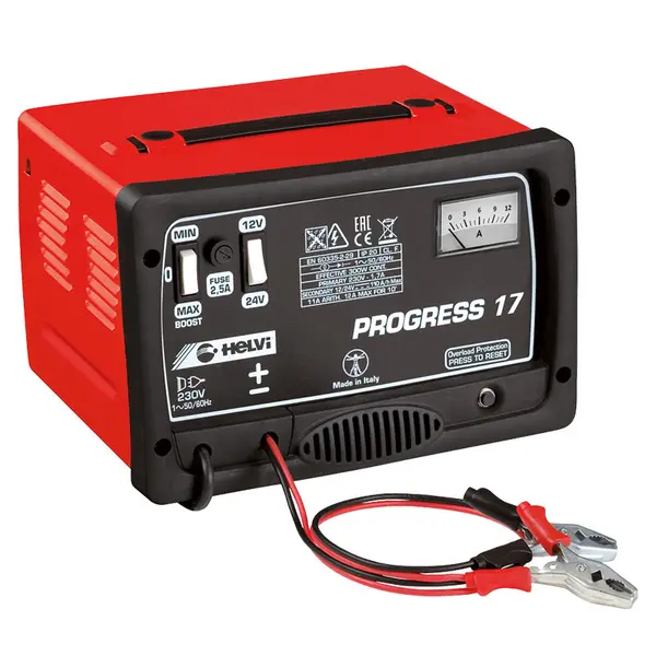 Helvi Progress 17 - Semi-professional Battery Charger for Lead-Acid Batteries