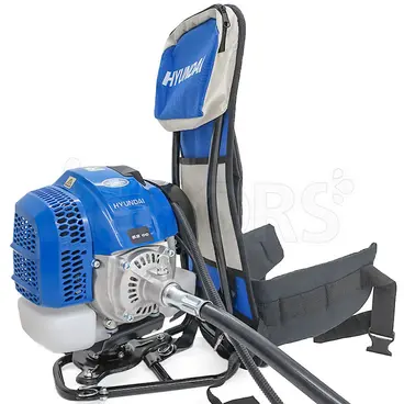Backpack brush cutter with petrol engine