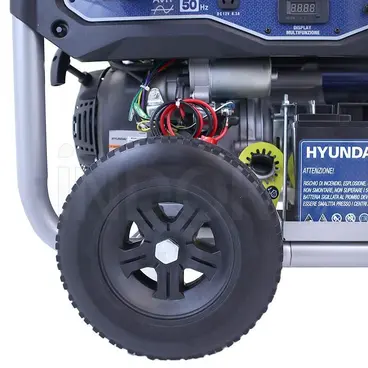 very sturdy wheels Hyundai 65003 LS6875E - Generating Set with AVR