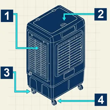 Hyundai 75230 - 10000 m³/h Evaporative Cooler with 120 L Tank
