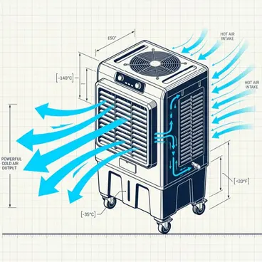 Hyundai 75230 - 10000 m³/h Evaporative Cooler with 120 L Tank