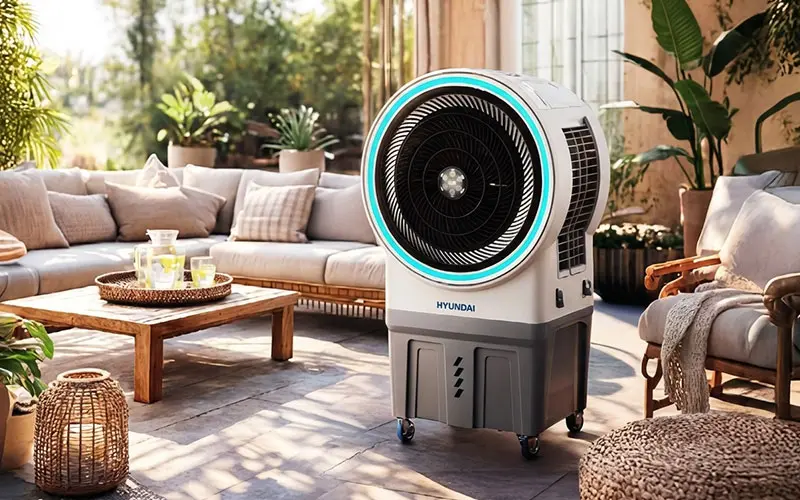 Hyundai 75210 - 7000 m³/h Water Cooler with Bluetooth Speaker and 7-Color LED Lights