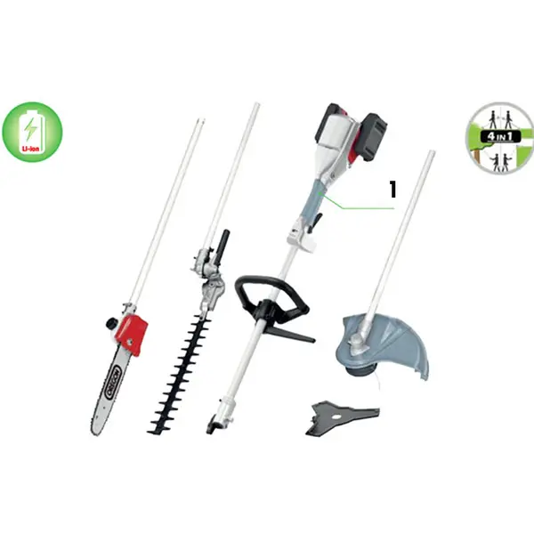 Ikra ICMT 2/20 - Battery Multitool with Brushcutter and Hedge Trimmer