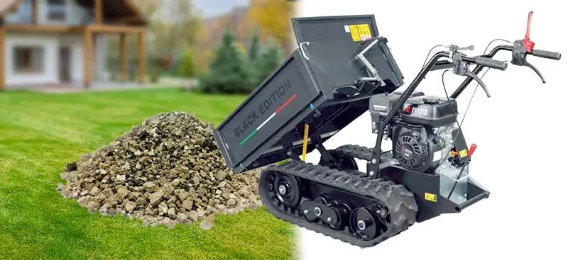 use Italian Power TC300 Basculante Black - Tracked Power Barrow