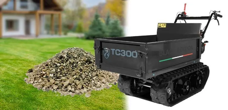 use Italian Power TC300BLACK - Rubber Tracked Wheelbarrow