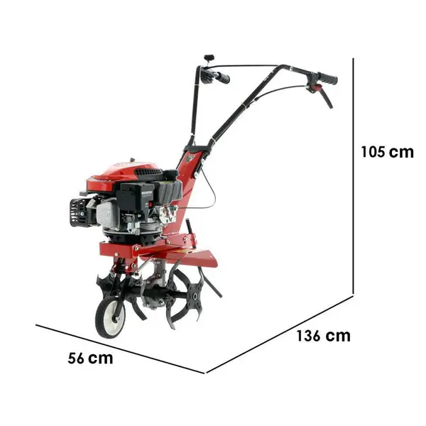 I use the Italian Power RG1.3-45Q-D - 144.3 cc motor hoe.