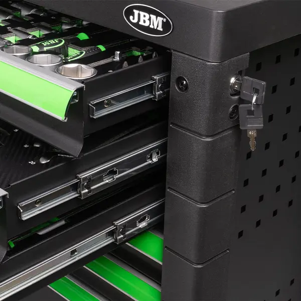 JBM 53904 - 7-Drawer Trolley with 172-Piece CrV Tool Assortment