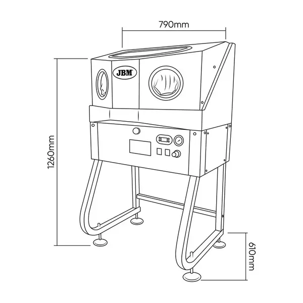JBM 54342 - 14 L Professional Parts Washer with Thermostat for Workshops