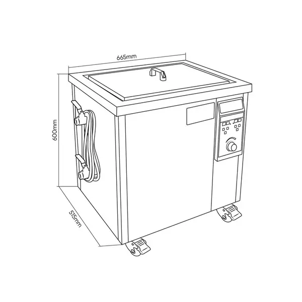 JBM 54733 - Professional 53 L Ultrasonic Cleaner for Industrial Components