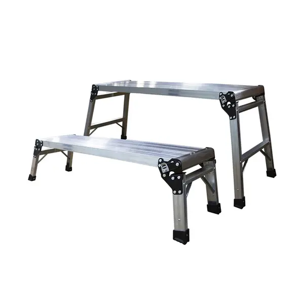 JBM 50656 - Kit of 2 Professional Folding Aluminum Platforms, Capacity 100 kg