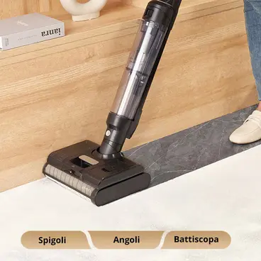 Jimmy PW 11 Pro Max electric broom flexible design corners and skirting boards