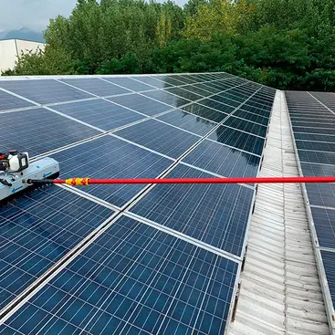 Brush with Rod for Photovoltaic