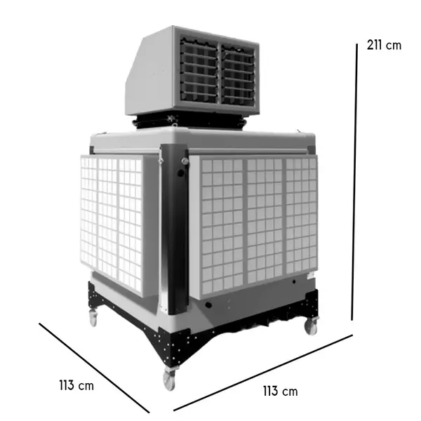 Dimensions KALTERMANN FRESH 150 Industrial Air Cooler and Purifier