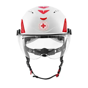 Kask Superplasma HP Visor - Helmet with Red Cross Visor