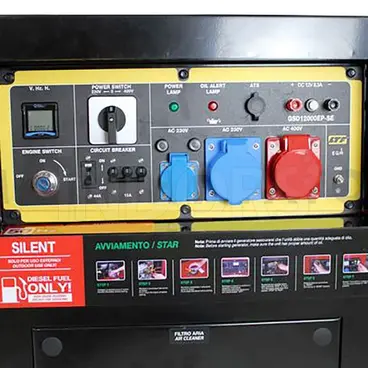 LTF GSD12000EP-SE control panel - Silent Diesel Generator