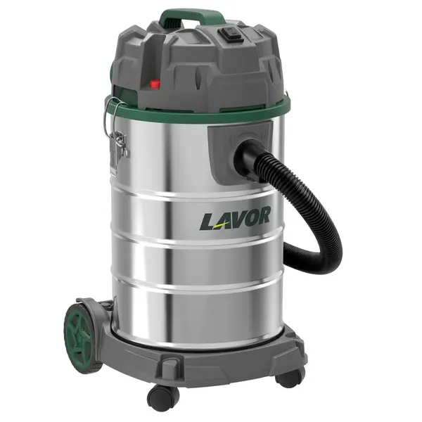 Lavor Dozzy Power 30XS professional vacuum cleaner, 30-litre stainless steel solid and liquid vacuum cleaner