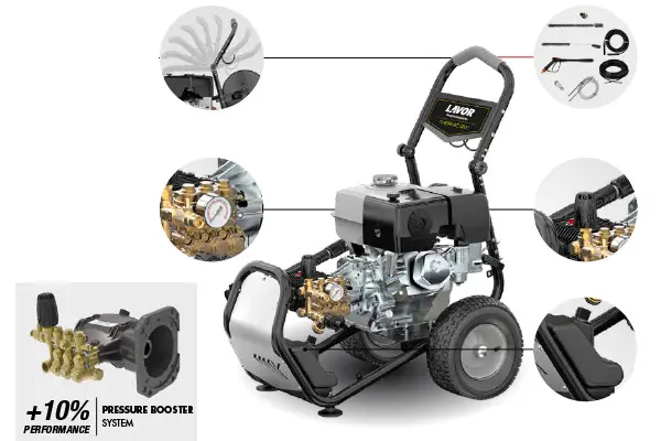 Lavor Thermic 2W 13 L - Petrol Pressure Washer with Loncin G390F Engine