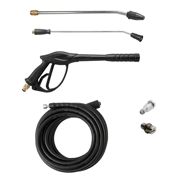Complete set of Lavor Kama HR 1409 pressure washers with high pressure hose, gun, lance, nozzles and fittings included.