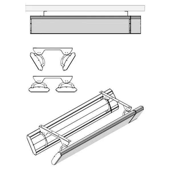 MO-EL Twin Bracket 7704 - Double Lamp Holder