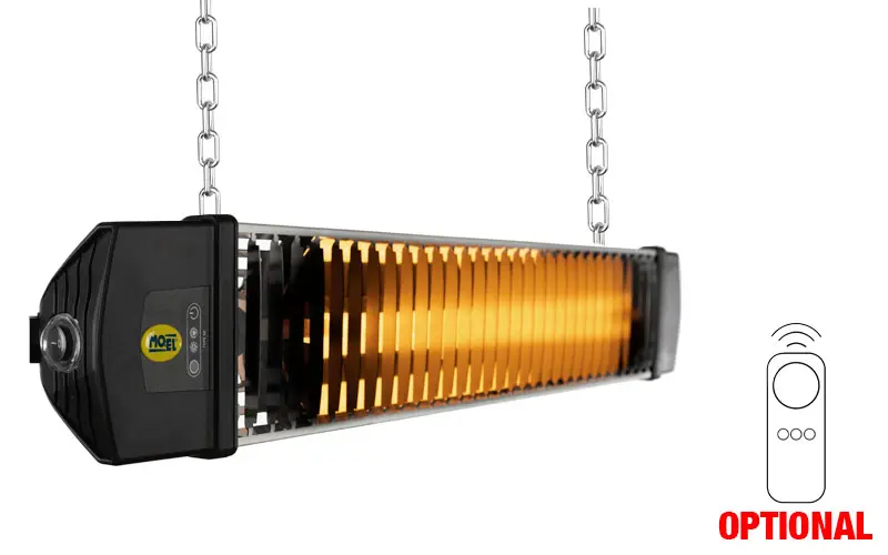 MO-EL Iris 866N and 866NRC - Infrared Heating Lamp for Rooms of 4-6 m²