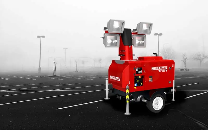 MOSA TF II 9 Y - Telescopic Lighting Tower on Mobile Base