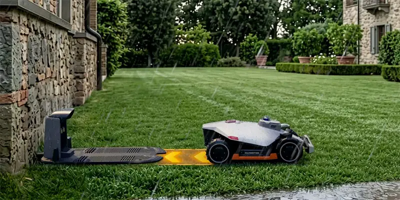 Mammotion Luba 3 AWD 5000 - Cordless Robotic Lawnmower with Perimeter Mowing Area of 5000 m²