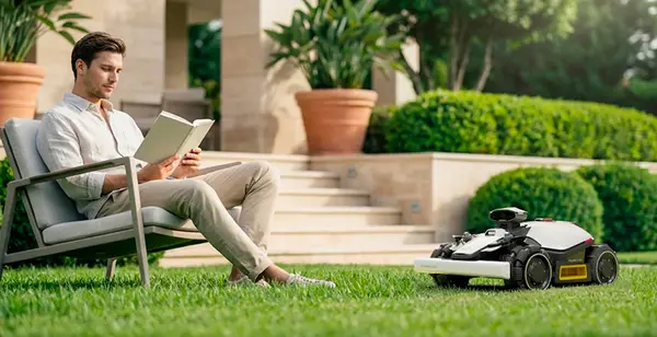 Mammotion Luba Mini 2 AWD 1000 - Cordless Robotic Lawnmower with Perimeter Mowing Area of 1000 m²