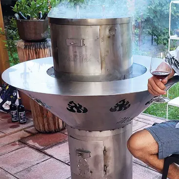 Metal Tech Grill J'Adore - Steel Barbecue Grill with Support Surface