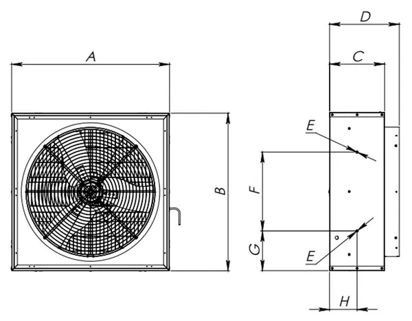 Munters EMT30 - Industrial Circulation Fan 0.75 HP for Livestock Use