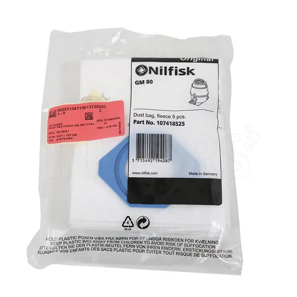 Nilfisk 107418525 - Fleece Dust Bags
