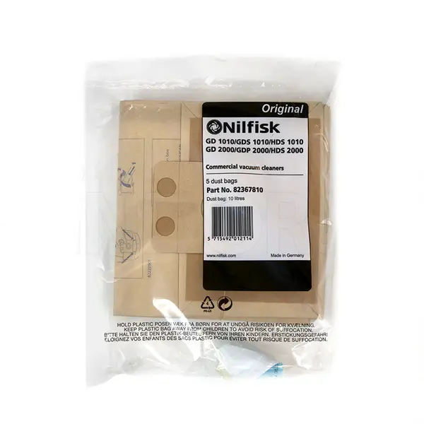 Nilfisk 82367810 - Kit 5 Paper Dust Bags
