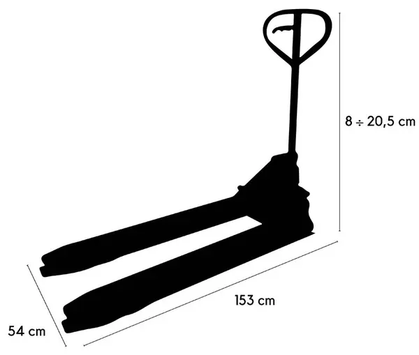 Novamach NEEN/Q Electric Pallet Truck 1500 kg Dimensions