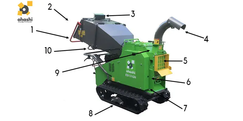 Ohashi ES101GH wood chipper