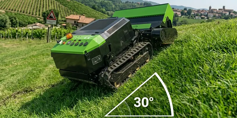 Pogo M-Tech MONSTER PRO 80 - Hybrid Remote Control Flail Mower for Slopes up to 30°