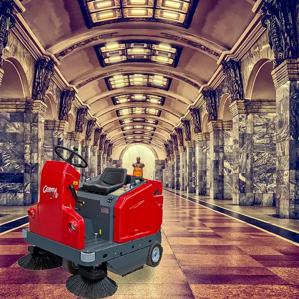 Poli Gemma E78 - Professional ride-on electric sweeper