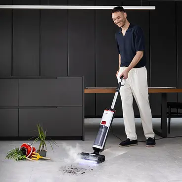 Polti RollySteam WD10 Corded 4-in-1 Floor Cleaner: vacuums, washes, sanitizes and dries