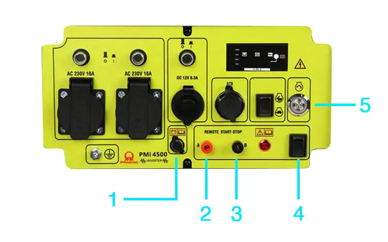 Pramac PMI4500 control panel - 4.2 kW Professional Power Generator