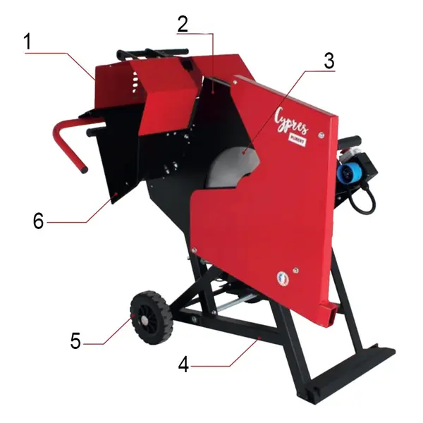 Pubert Cypres 2200 E - 2.2 kW Electric Log Cutter with Tilting Stand