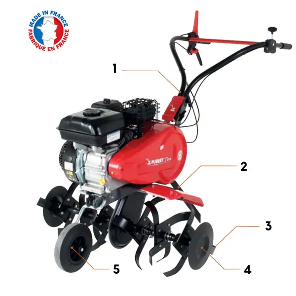 Pubert Terro 55 P C3 - 4-Roller Tiller - 209cc Petrol and Chain Drive