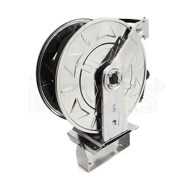 Automatic stainless steel hose reel for high pressure hoses